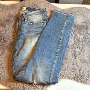 PAIGE Classic Distressed Skinny Jeans